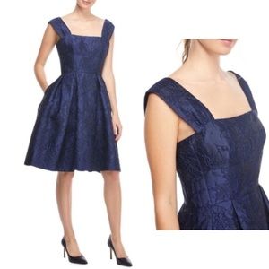 Gal Meets Glam Annabelle Satin Jacquard Dress